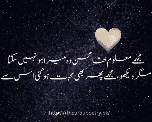 sad love quotes in urdu 2 lines