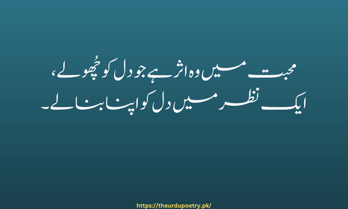 Love Quotes in Urdu 2 Lines